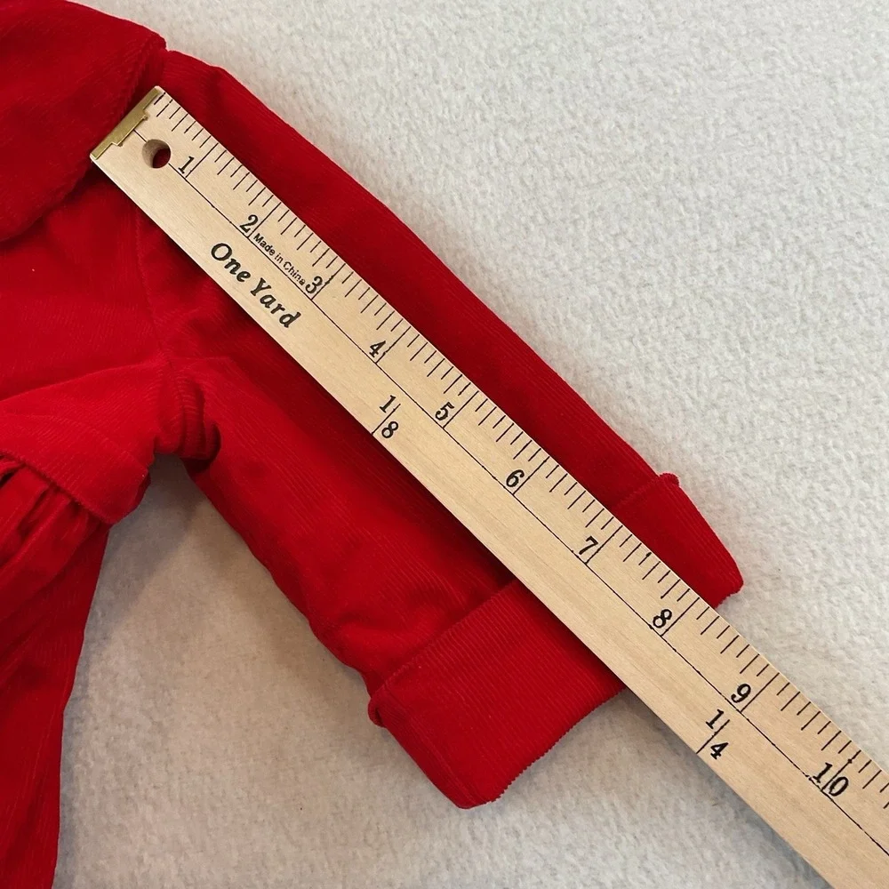 Vintage Baby Duds Of Oklahoma Red Corduroy Coat Jacket Girls Size 1T Lined